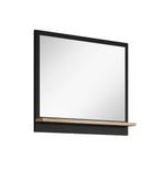 Badplaats Spiegel Adam 60 cm - Zwart met Eiken, Verzenden, Nieuw