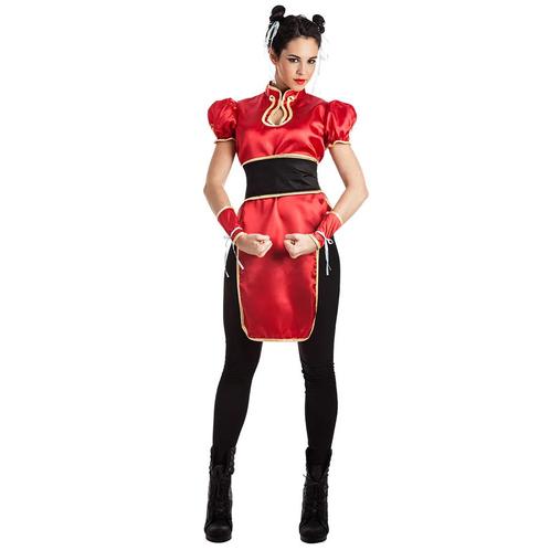 Ninja Kostuum Rood Dames, Kleding | Dames, Carnavalskleding en Feestkleding, Nieuw, Verzenden