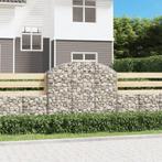 vidaXL Panier de gabions arqué 150x30x120/140 cm Fer galvani