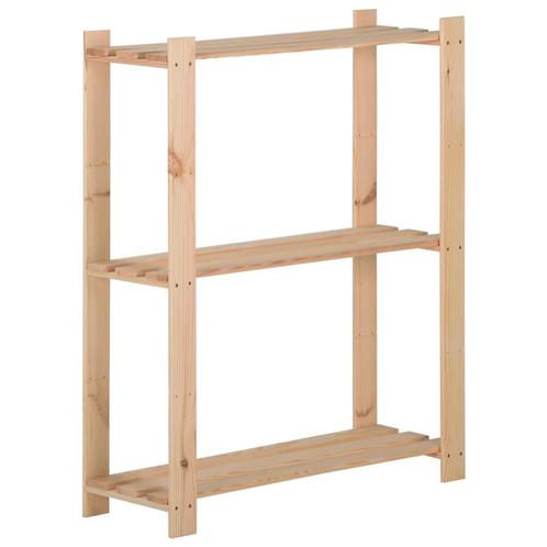 vidaXL Opbergrek 3-laags 60x28,5x90 cm massief grenenhout, Huis en Inrichting, Kasten | Stellingkasten, Nieuw, Verzenden