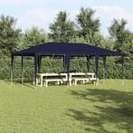 vidaXL Partytent Blauw, Wit Large Polyester, Staal, Verzenden, Nieuw