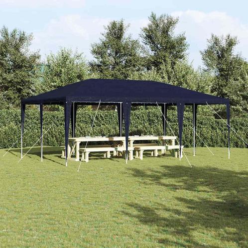 vidaXL Partytent Blauw, Wit Large Polyester, Staal, Tuin en Terras, Partytenten, Nieuw, Verzenden
