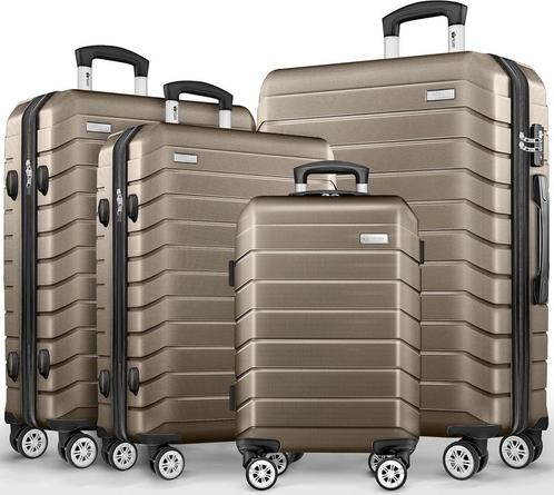 tillvex® Reiskofferset 4-delig + bagageweegschaal, 8 x koffe, Huis en Inrichting, Woonaccessoires | Overige, Verzenden