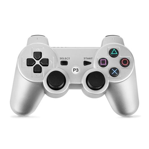 PS3 Controller Wireless Zilver (Third Party), Games en Spelcomputers, Spelcomputers | Sony PlayStation 3, Zo goed als nieuw, Ophalen of Verzenden
