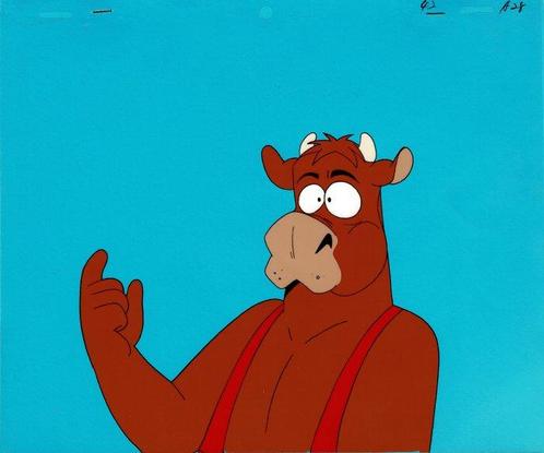 Boes - 2 originele handgeschilderde tekenfilmcellen met, Cd's en Dvd's, Dvd's | Tekenfilms en Animatie