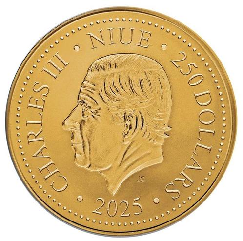 Niue. 250 Dollars 2025 Niue Phoenix, 1 Oz Goldmünze Gold, Postzegels en Munten, Edelmetalen en Baren