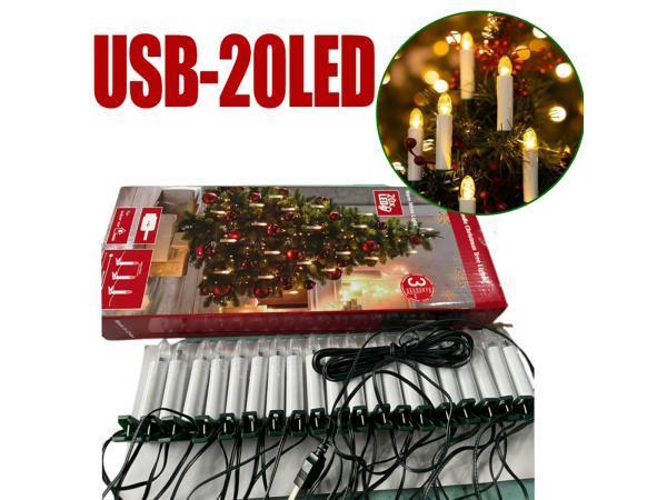 Veiling - Kerstboomverlichting - LED kaarsjes - 20 lampjes, Diversen, Kerst