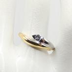Ring - 18 karaat Geel goud, Witgoud Diamant  (Natuurlijk)