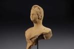 Oud-Grieks Terracotta Vrouwelijke buste - 8 cm, Verzamelen