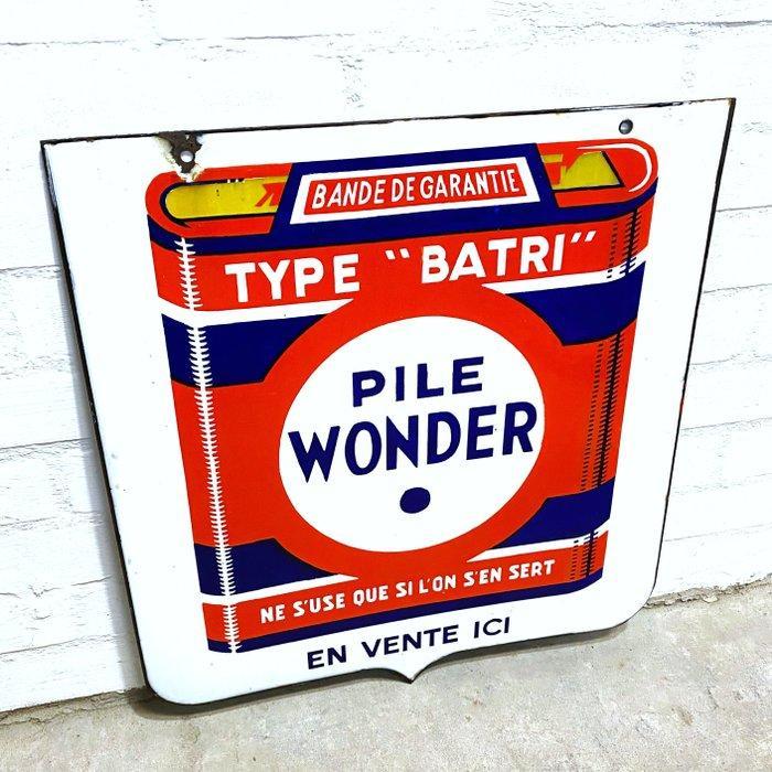 Pile Wonder bord en emaille. - Emaillerie Alsacienne -, Antiek en Kunst, Antiek | Wandborden en Tegels