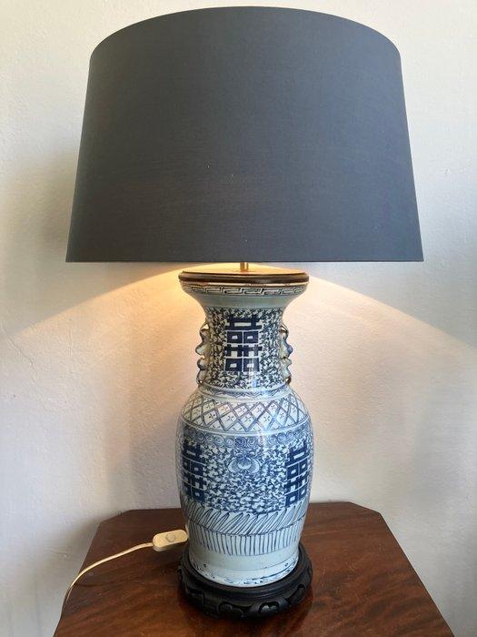Tafellamp - Porselein - Zeer grote vaaslamp, Antiek en Kunst, Curiosa en Brocante