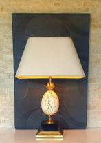 Lampe - Laiton, Travertin - Lampe œuf dautruche de luxe en