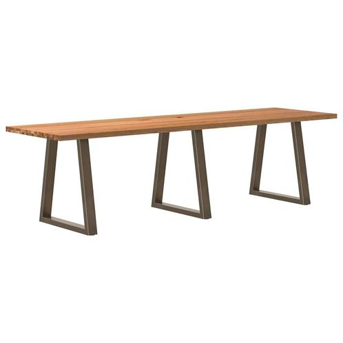 vidaXL Eettafel rechthoekig 280x80x74 cm massief eikenhout, Huis en Inrichting, Tafels | Eettafels, Nieuw, Verzenden