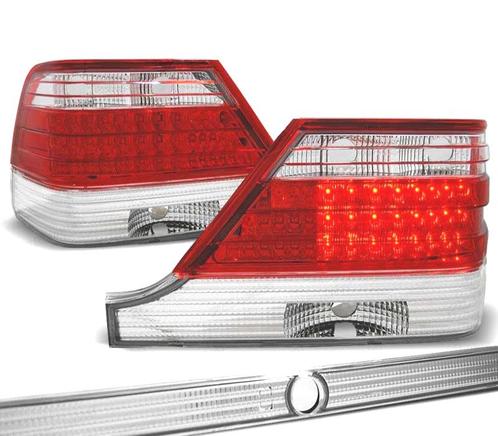 FEUX ARRIÈRE MERCEDES CLASSE S W140 94-98 LED ROUGE CHROMÉ, Auto-onderdelen, Verlichting, Verzenden