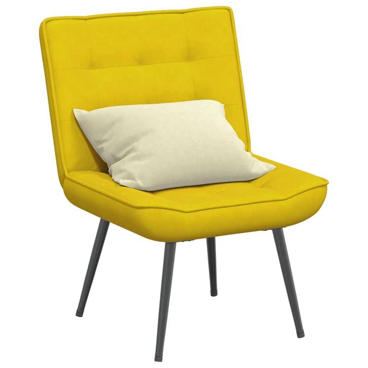 vidaXL Relaxstoel 64x74x84 cm fluweel geel, Huis en Inrichting, Stoelen, Nieuw, Verzenden
