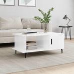 vidaXL Salontafel 90x50x40 cm bewerkt hout hoogglans wit, Verzenden, Nieuw