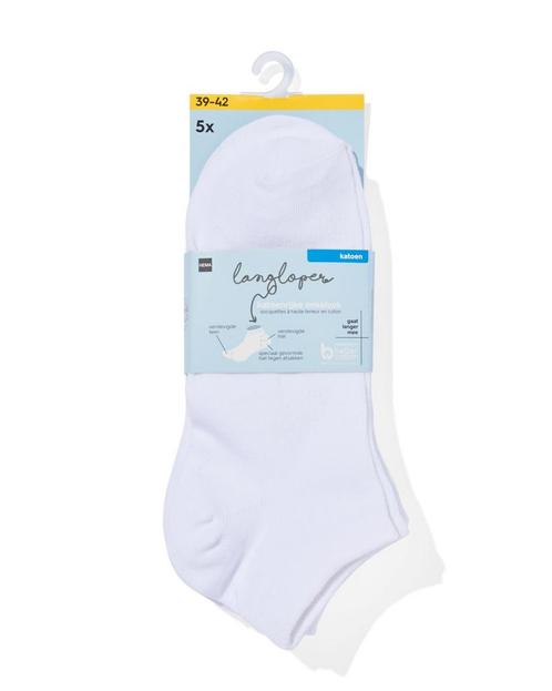 HEMA Dames Enkelsokken Met Katoen - 5 Paar Wit, Kleding | Dames, Leggings, Maillots en Panty's, Ophalen of Verzenden