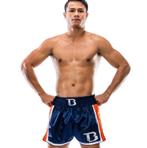 Booster Thaiboks Broekjes TBT Pro 4.37 Blue Orange Kickboks, Nieuw, Maat 46 (S) of kleiner, Blauw, Booster