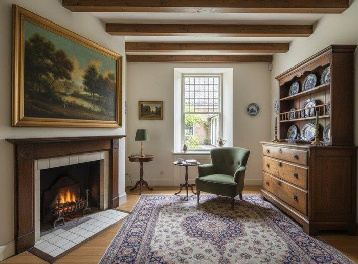 École Européene (XX) - Bord-du-Rivière, Antiek en Kunst, Kunst | Schilderijen | Klassiek