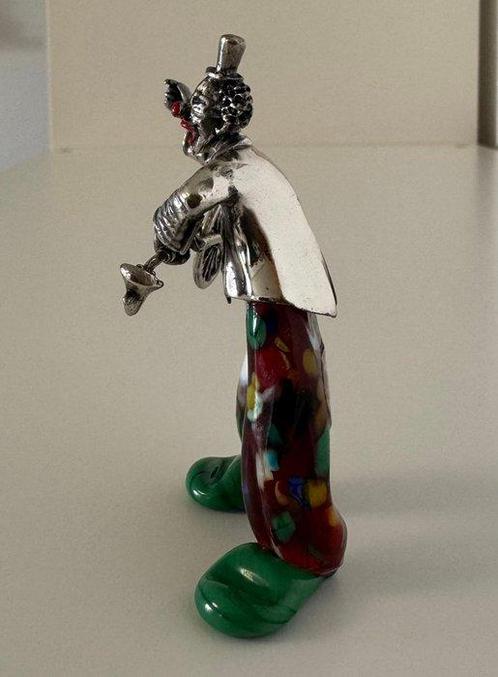 Vittorio Angini - Figurine miniature - Clown mit Einrad -, Antiek en Kunst, Antiek | Zilver en Goud