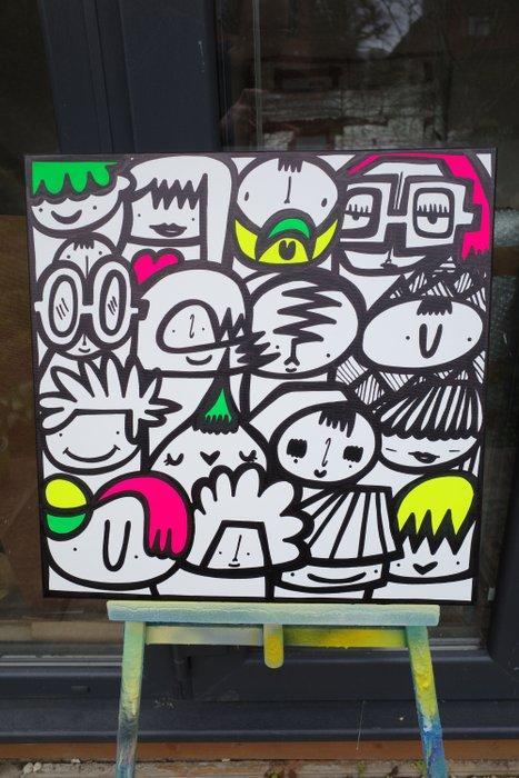 Kev Munday - Neon Daze, Antiek en Kunst, Kunst | Schilderijen | Modern