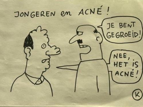 Kamagurka (1956) - Jongeren en Acné, Antiek en Kunst, Kunst | Schilderijen | Modern