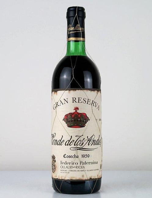 1959 Federico Paternina, Conde de los Andes - Rioja Gran, Verzamelen, Wijnen