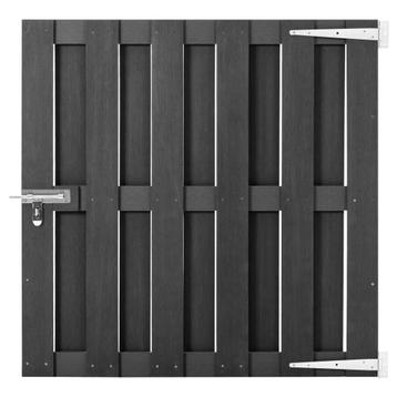 vidaXL Poort 100x100 cm HKC grijs, Verzenden