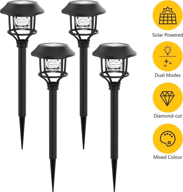 Aigostar LED Tuinverlichting - Solar lamp op Zonne-energie -, Jardin & Terrasse, Éclairage extérieur, Envoi