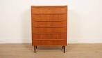 Vintage Deense ladekast | Teak | 6 lades | 108 cm, Huis en Inrichting, Ophalen of Verzenden, Nieuw