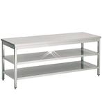 Rvs werktafel met dubbele onderschap 500x700x900 mm, Verzenden, Nieuw in verpakking