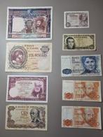 Spanje. - 9 banknotes - various dates  (Zonder Minimumprijs)