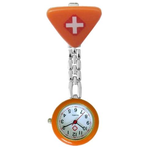 Fako® - Verpleegstershorloge - Driehoek - Oranje, Handtassen en Accessoires, Horloges | Dames, Verzenden