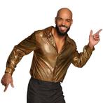 Disco Blouse Goud Heren Glitter, Kleding | Heren, Verzenden, Nieuw