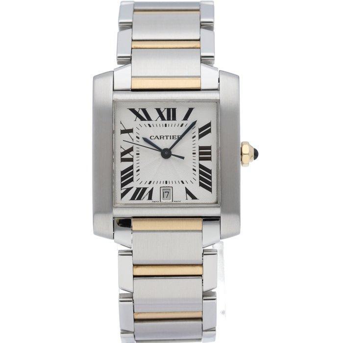 Cartier - Tank Francaise LM Watch Automatic Combi Overhauled, Handtassen en Accessoires, Horloges | Heren