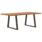 vidaXL Eettafel rechthoekig 200x100x74 cm massief eikenhout, Huis en Inrichting, Tafels | Eettafels, Verzenden, Nieuw