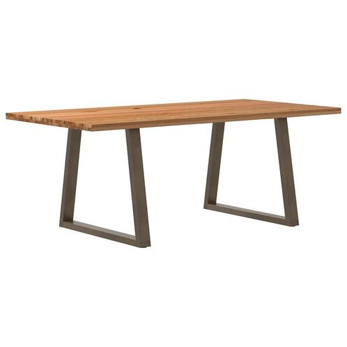 vidaXL Eettafel rechthoekig 200x100x74 cm massief eikenhout, Huis en Inrichting, Tafels | Eettafels, Nieuw, Verzenden