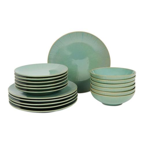 Service de table Azur Lines Ocean - vert - 18 pièces | 6, Huis en Inrichting, Woonaccessoires | Overige, Verzenden