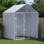 vidaXL Hondenkennel met dak 2x2x2,5 m gegalvaniseerd staal, Dieren en Toebehoren, Verzenden, Nieuw