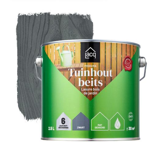 Lacq Tuinhoutbeits Zwart 2.5L, Doe-het-zelf en Bouw, Verf, Beits en Lak, Zwart, Nieuw, Verzenden