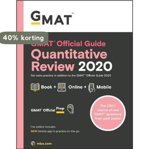 GMAT Official Guide 2020 Quantitative Review 9781119576082, Boeken, Overige Boeken, Zo goed als nieuw, Verzenden