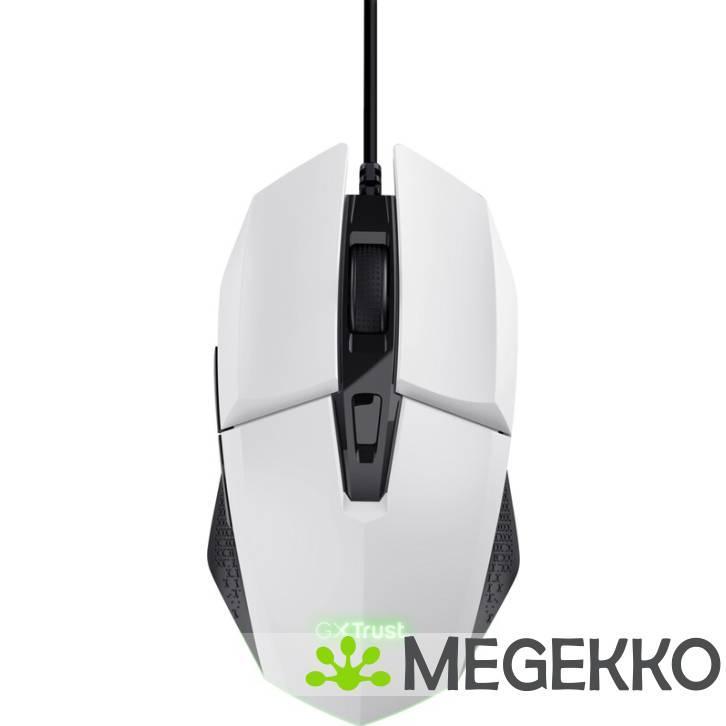 Trust GXT 109W Felox Witte Gaming Muis, Computers en Software, Overige Computers en Software, Nieuw, Verzenden