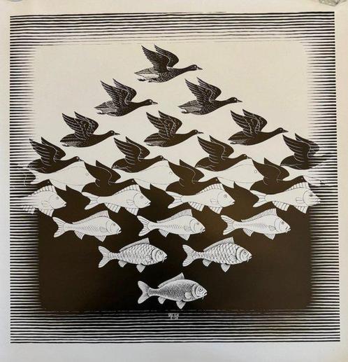 M.C. Escher (1898-1972), after - Lucht en water, Antiek en Kunst, Antiek | Overige Antiek