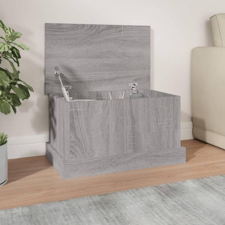 vidaXL Opbergbox 50x30x28 cm bewerkt hout grijs sonoma, Huis en Inrichting, Kasten | Overige, Nieuw, Verzenden