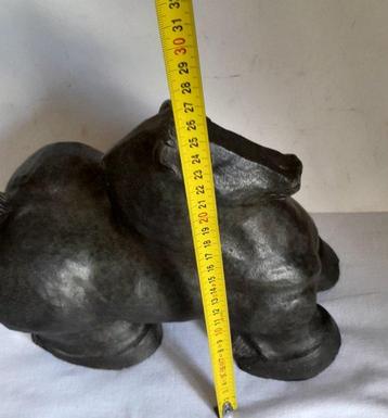 Sculpture, Cavallo stile Botero - 26 cm - Faïence