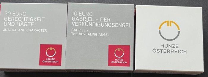 Oostenrijk. 10 Euro / 20 Euro 2010/2017 (3 stuks) Proof, Postzegels en Munten, Munten | Europa | Euromunten