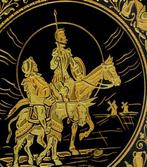 Plaque - Don Chisciotte & Sancho Panza en Oro Zecchino 24K,