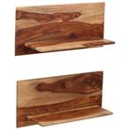 vidaXL Wandschappen 2 st 58x26x20 cm massief sheeshamhout, Huis en Inrichting, Kasten | Wandmeubels, Verzenden, Nieuw