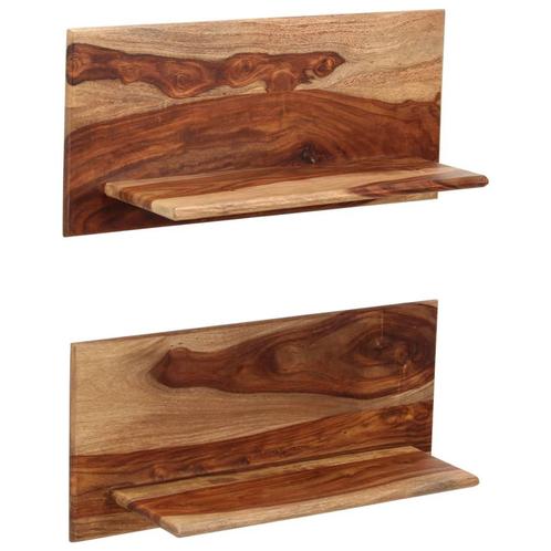 vidaXL Wandschappen 2 st 58x26x20 cm massief sheeshamhout, Huis en Inrichting, Kasten | Wandmeubels, Nieuw, Verzenden