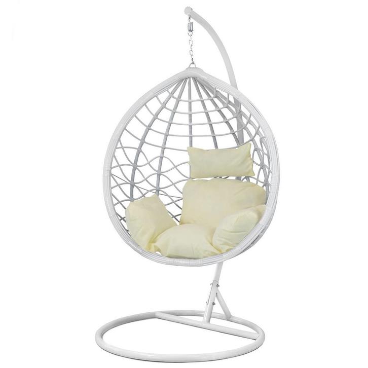 Hangstoel | Wit | OP = OP | 60% VOORDEEL!, Tuin en Terras, Hangmatten, Met standaard, Nieuw, Verzenden